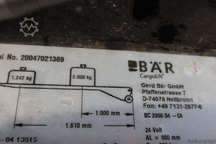 Box body Mercedes-Benz Actros 1840 L Bkawagen+ BAR klep 2.000kg met Ge...