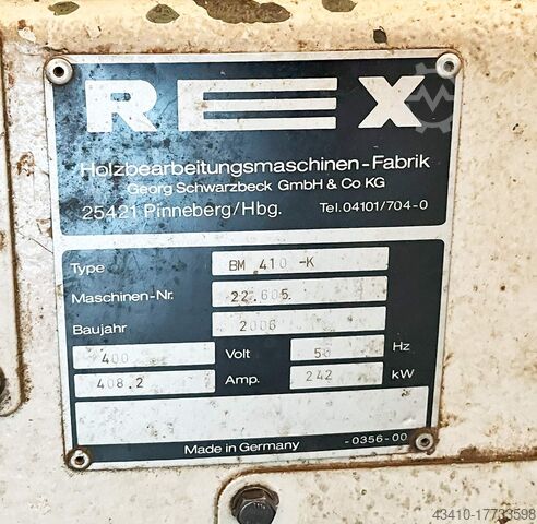 Planer and moulder Rex BIGMASTER 410-K