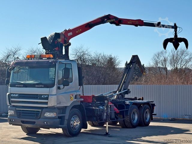 Roll-off tipper truck DAF CF 85.460 * ABROLLKIPPER + EPSILON E120Z /6x4
