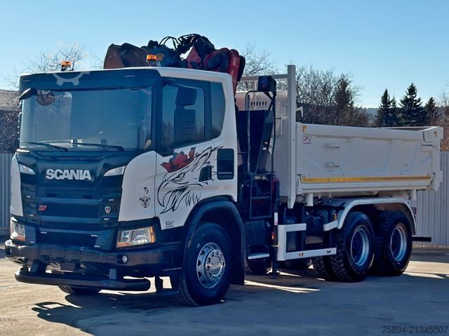 Truck mounted crane SCANIA G 410 Kipper 4,90m * HMF 1643 + FUNK *6x4