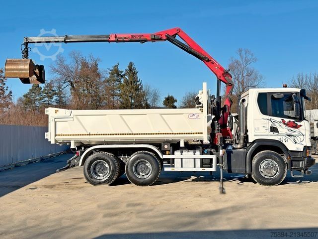 Truck mounted crane SCANIA G 410 Kipper 4,90m * HMF 1643 + FUNK *6x4