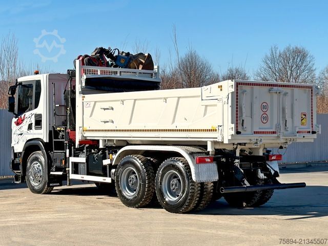 Truck mounted crane SCANIA G 410 Kipper 4,90m * HMF 1643 + FUNK *6x4