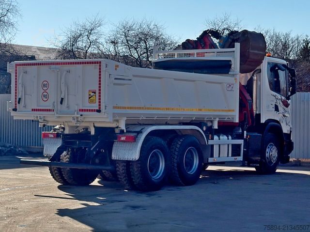 Truck mounted crane SCANIA G 410 Kipper 4,90m * HMF 1643 + FUNK *6x4