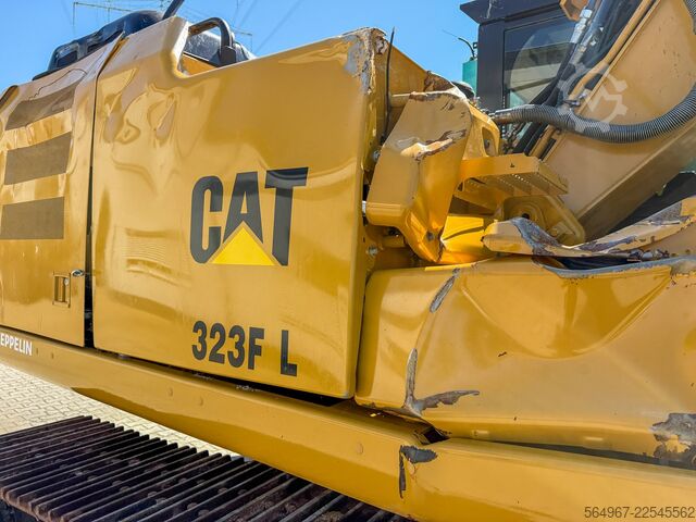 Chain excavator Caterpillar 323FL Kettenbagger OQ70/75 vollhydr.