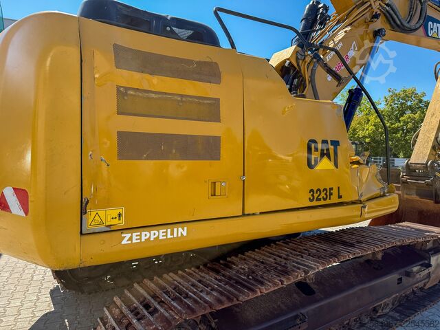 Chain excavator Caterpillar 323FL Kettenbagger OQ70/75 vollhydr.