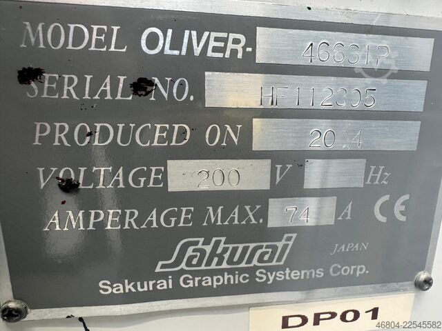 Offset printing press Sakurai OL 466 SIP