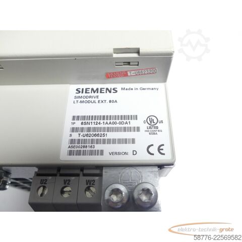 Component Siemens SIMODRIVE 6SN1124-1AA00-0DA1 LT-Modul SN: T-U62066251 Version: D