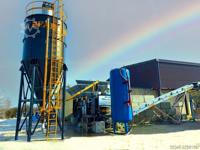 Mobile Concrete Batching Plant FABO Mobile Concrete Batching Plant 30 m3/h Mobile Concrete Batching Plant