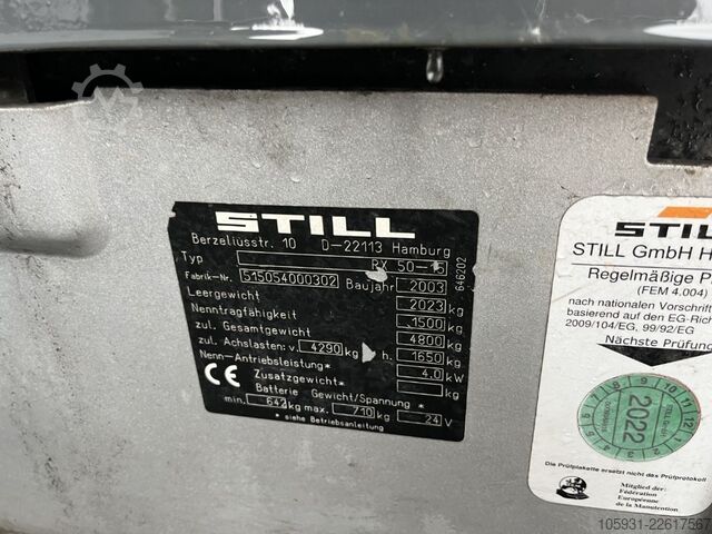 Electric 3-wheel forklift Still RX50-15