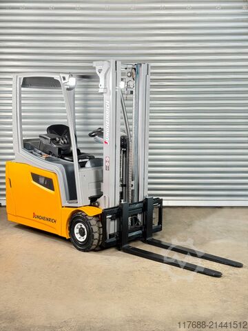 Electric 3-wheeler Jungheinrich EFG 216k - Service Neu - Triplex - Batterie 80%