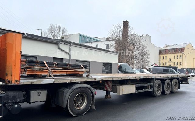 Working platform semitrailer SCHMITZ CARGOBULL Rahmen verzinkt, Bordwände, I.+III. Achse Lift
