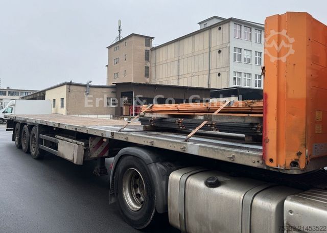 Working platform semitrailer SCHMITZ CARGOBULL Rahmen verzinkt, Bordwände, I.+III. Achse Lift