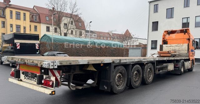 Working platform semitrailer SCHMITZ CARGOBULL Rahmen verzinkt, Bordwände, I.+III. Achse Lift