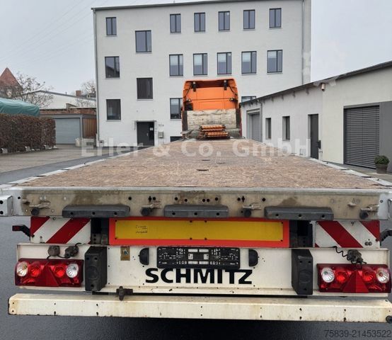 Working platform semitrailer SCHMITZ CARGOBULL Rahmen verzinkt, Bordwände, I.+III. Achse Lift