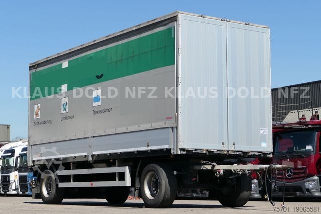 Open trailer with tarp Lanz + Marti EU 18 Durchladesystem Bordwände
