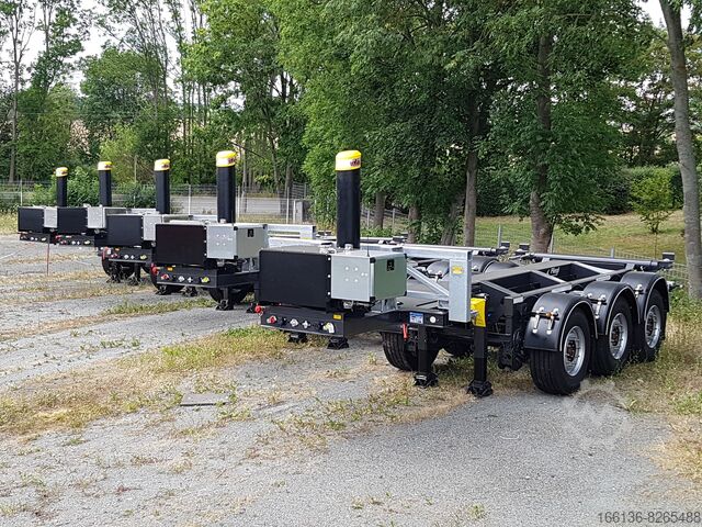 Semi-trailer containerchassis Fliegl SDS 380 Kippchassis für 1x 20