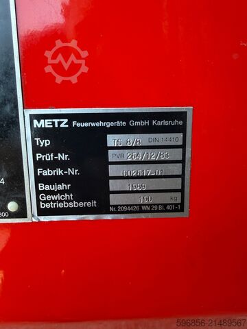 Feuerlöschpumpe METZ TS 8/8 VW 25 kW – 800 l/min – nur 66 Betriebsstunden Pompa strażacka METZ TS 8/8 VW 25 kW – 800 l/min – tylko 66 mth Pompa strażacka METZ TS 8/8 VW 25 kW – 800 l/min – tylko 66 mth