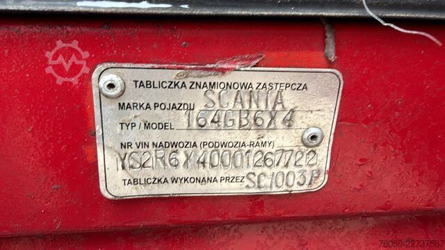 Fahrgestell mit Fahrerhaus Scania 164 - 580 (MANUAL GEARBOX / LAMES / STEEL SUSPE...