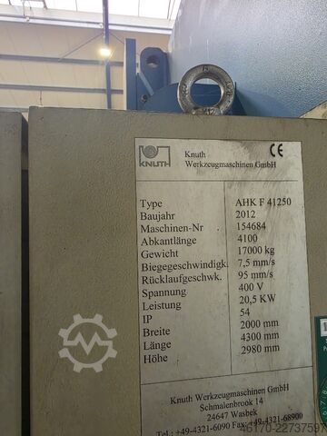 Abkantpresse Knuth AHK F 41250