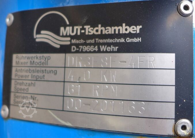 3860 liter pressure vessel made of V4A with beam agitator  8809