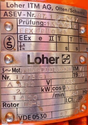 2,420 liter heatable/coolable reactor made of V4A with beam agitator. HANAG 8759