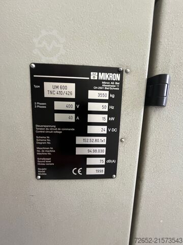 Fräsmaschine Mikron UM600