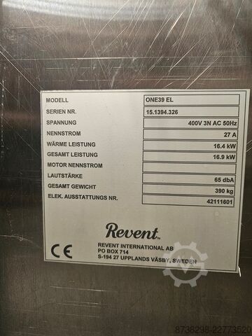 Baking oven Revent ONE 39 - PROTOTYP
