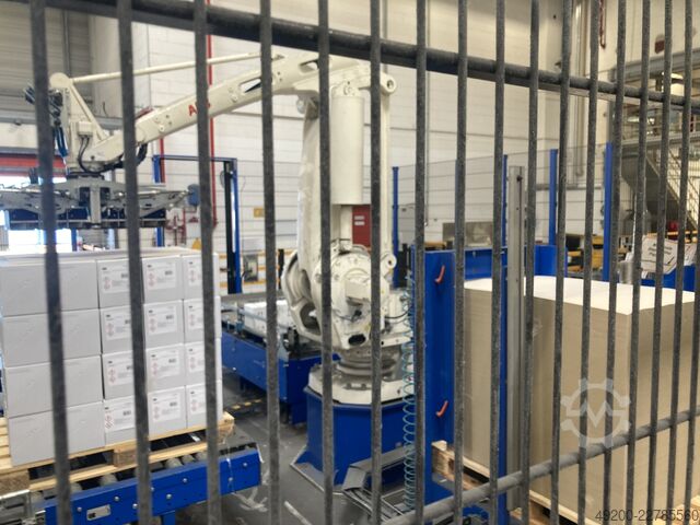 Robotic palletizing with ABB IRB 660 W+D Langhammer Roboterpalettierungsanlage
