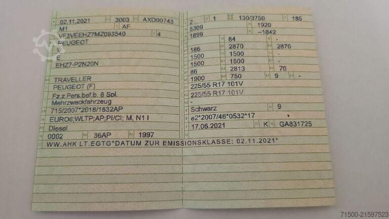 Mehrzweckfahrzeug Peugeot Traveller Business L3