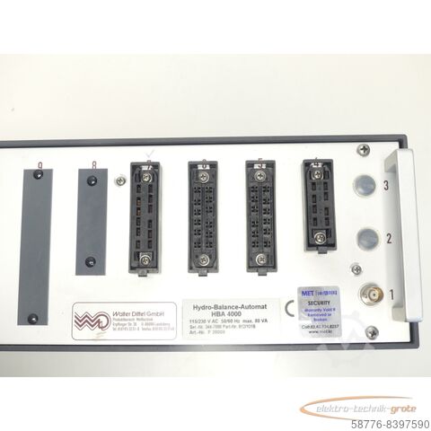 Component  Dittel HBA 4000 Hydro-Balance-Automat SN: 344-7998 Part-Nr.: 812/101B