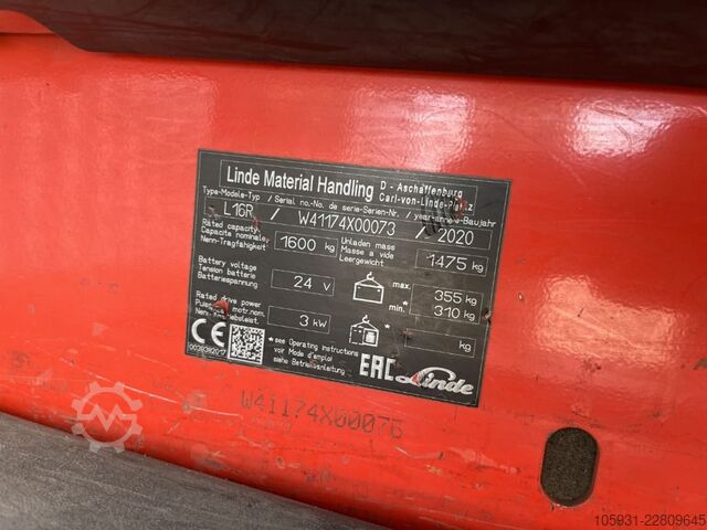 Stacker sit on Linde L16R