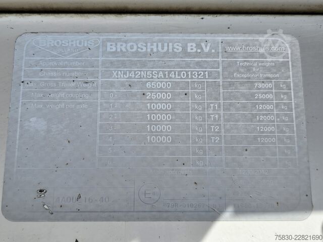 Tieflader Broshuis 4AOU-16-40 / RADMULDEN / AUSZIEBAR