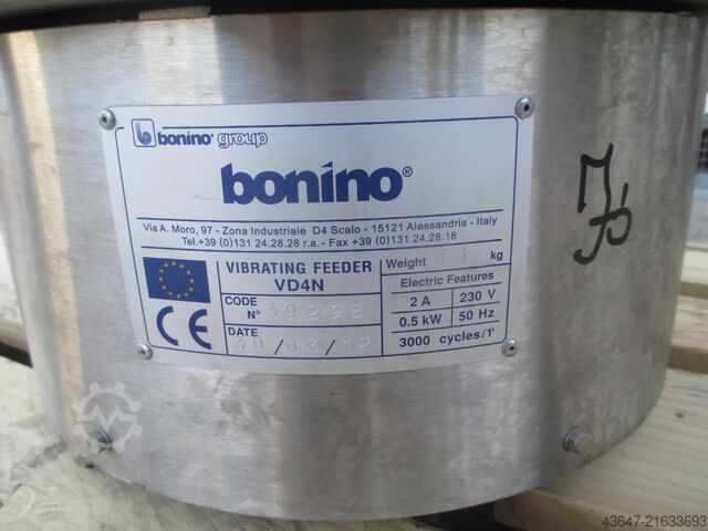 Vibrationsförderer, Teileförderer, Edelstahl BONINO VD4N