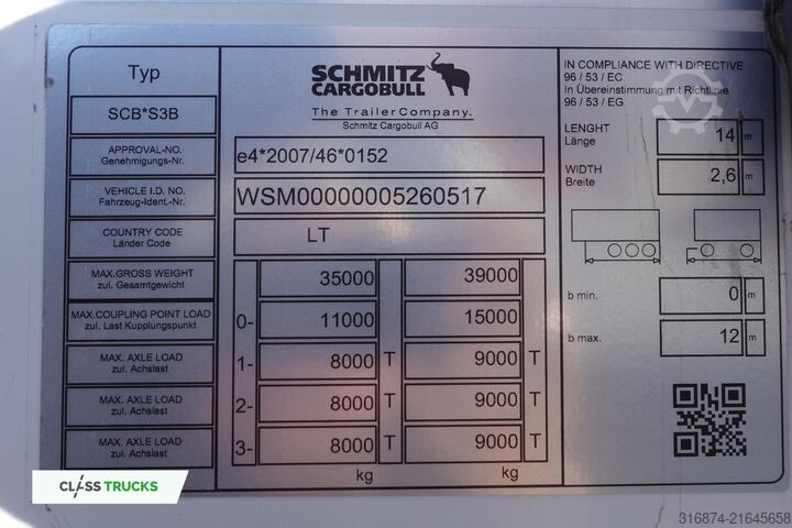 Reefer semitrailer SCHMITZ CARGOBULL SKO DoubleDeck FP 60 SLXi300 LiftingAxle