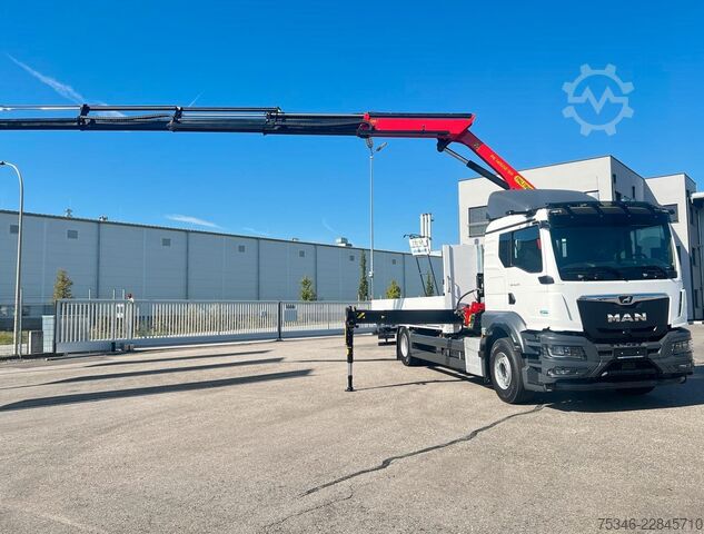 Flatbed truck MAN TGS 18.470 BL/ PK 14.502 /17m/Prit. 6,20m/ 9 tkm