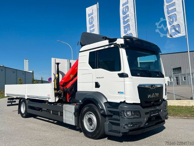 Flatbed truck MAN TGS 18.470 BL/ PK 14.502 /17m/Prit. 6,20m/ 9 tkm