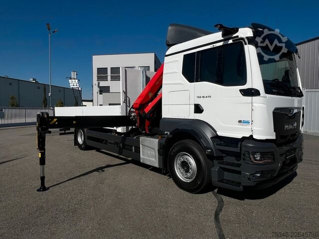Flatbed truck MAN TGS 18.470 BL/ PK 14.502 /17m/Prit. 6,20m/ 9 tkm