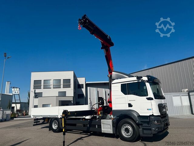 Flatbed truck MAN TGS 18.470 BL/ PK 14.502 /17m/Prit. 6,20m/ 9 tkm