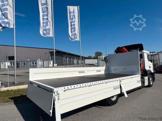 Flatbed truck MAN TGS 18.470 BL/ PK 14.502 /17m/Prit. 6,20m/ 9 tkm