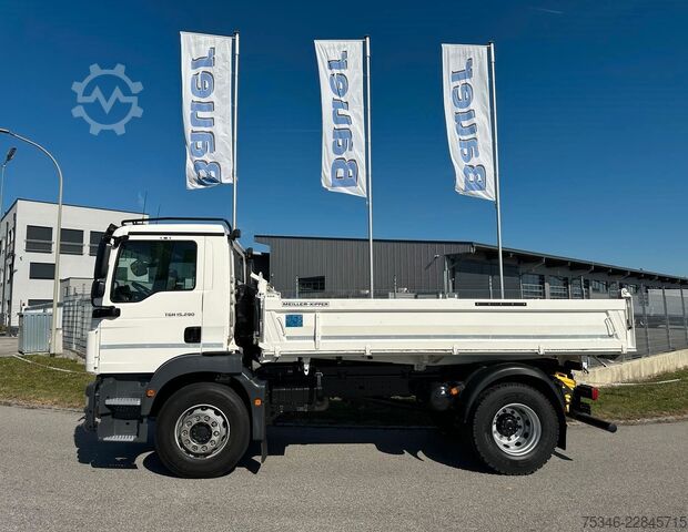 Three-sided tipper truck MAN TGM 15.290/Kipper/4x2/NL7,7 To/AHK/Nur55 tkm/Top