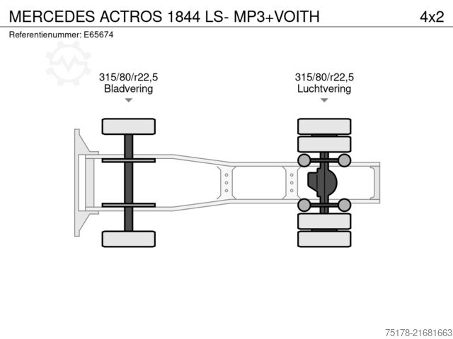 Standard-SZM MERCEDES ACTROS 1844 LS- MP3+VOITH