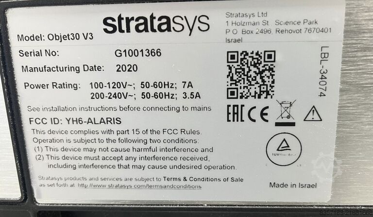 3D-Drucker STRATASYS OBJE 30 V3 STRATASYS OBJET 30 V3