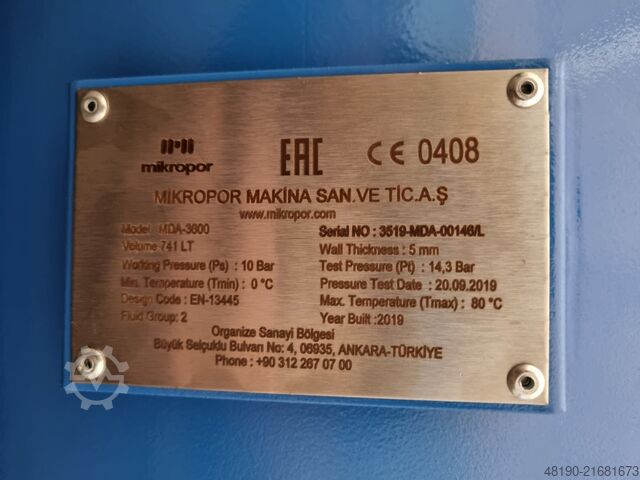 Drucklufttrockner S010289 Drytec MDA3600