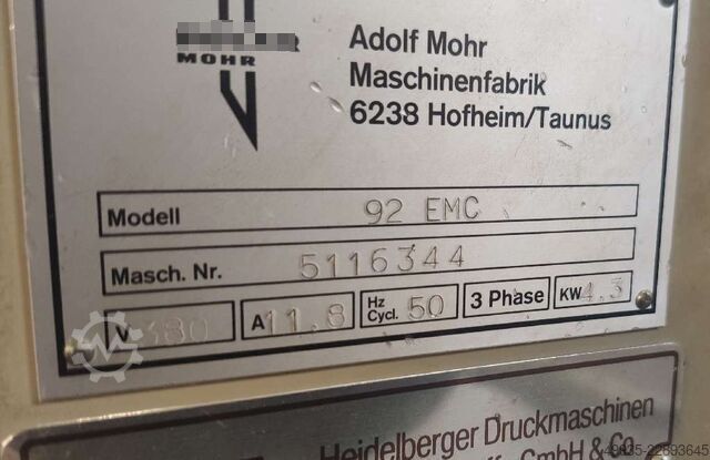 Papierschneidemaschine Polar Mohr 92 EMC