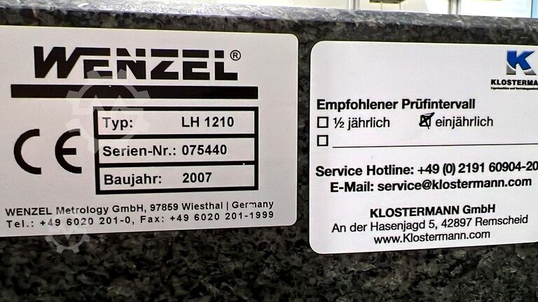 Koordinatenmessmaschine Wenzel LH 1210
