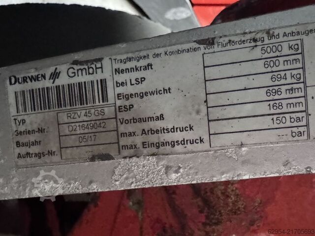 Zinkenverstellgerät Durwen RZV 45 GS