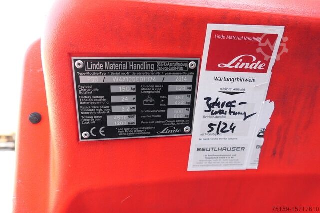 Sonstige linde P 60 Z Schlepper Batterie 12/2019