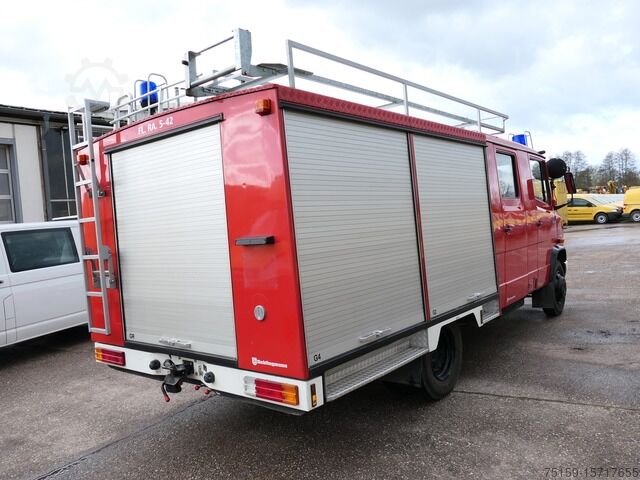 Feuerwehrfahrzeug mercedes-benz 814 D LF 8/6 DoKa AHK Löschwassertank 600L Schlingmann