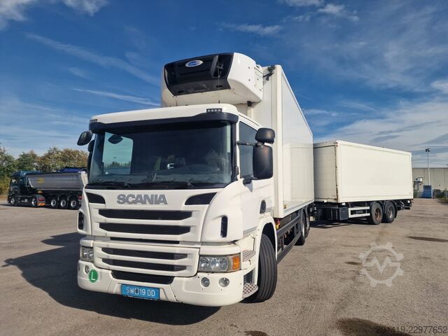 Refrigerated truck SCANIA P410 6x2 Kühlkoffer mit lbw + Anhänger Bj 2015