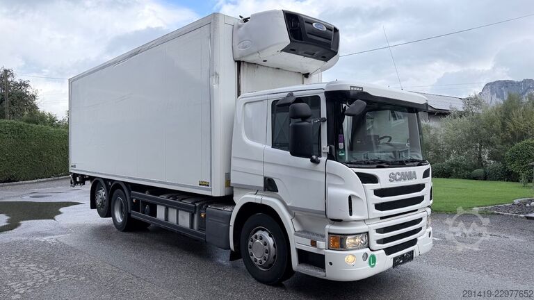 Refrigerated truck SCANIA P410 6x2 Kühlkoffer mit lbw + Anhänger Bj 2015